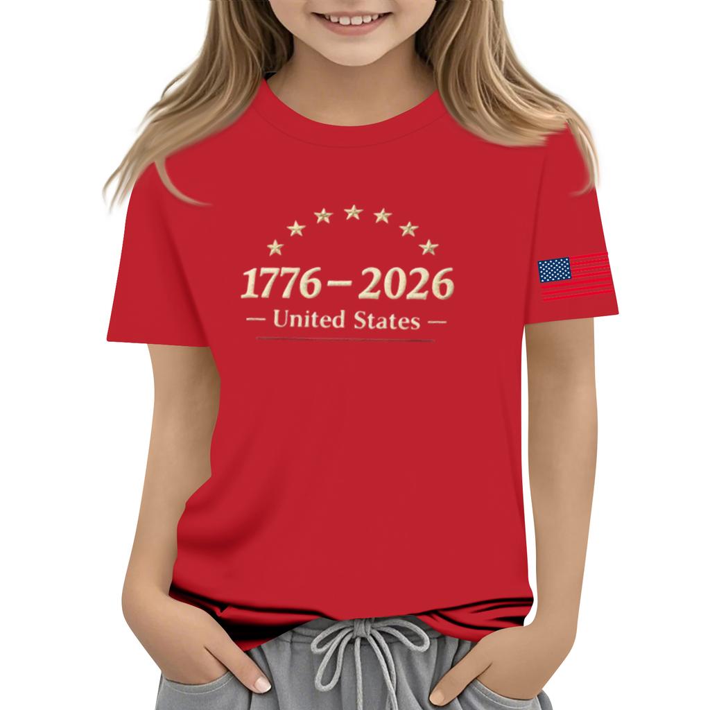 Lässiges Kinder-T-Shirt mit Rundhalsausschnitt, modisches Oberteil