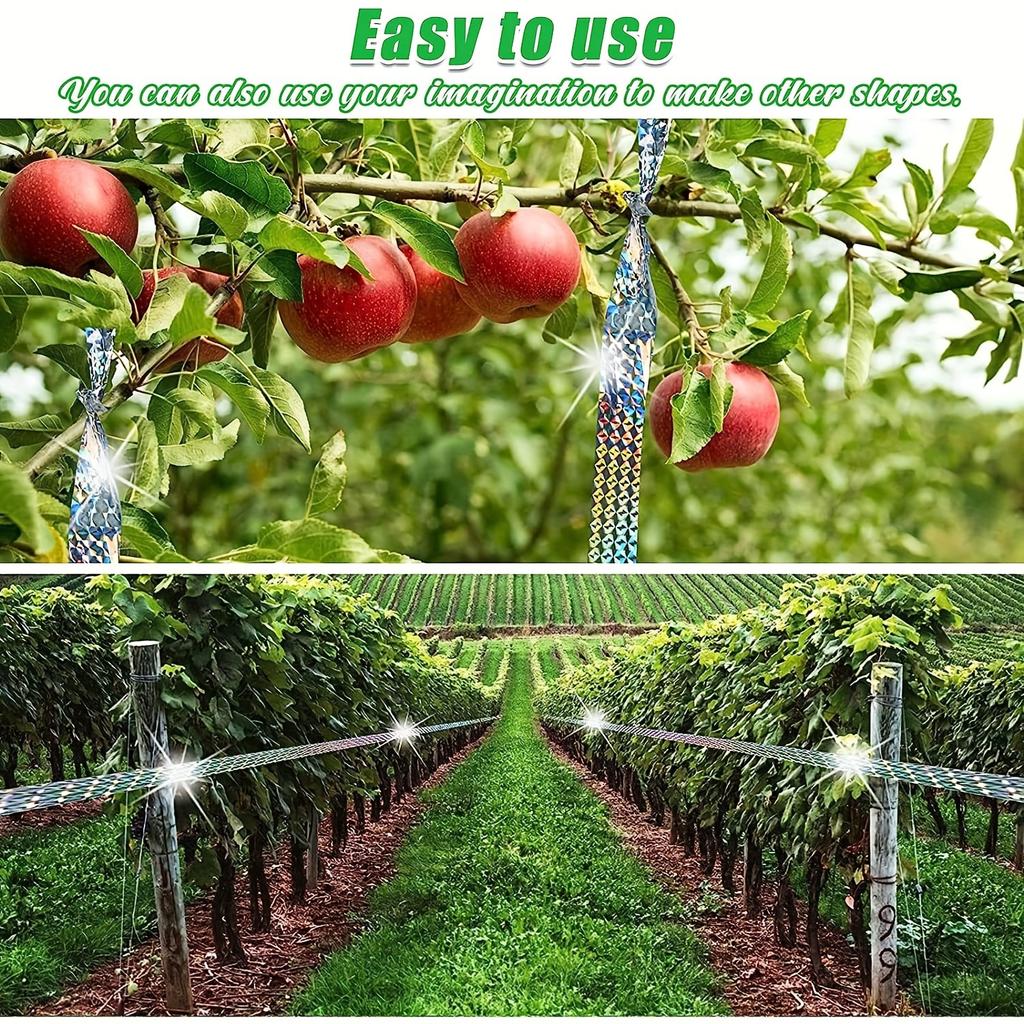 2pcs Double-sided Reflective Ribbons for Orchards and Vegetable Gardens, Bird Repellent Ribbons, Suitable for Outdoor Spaces