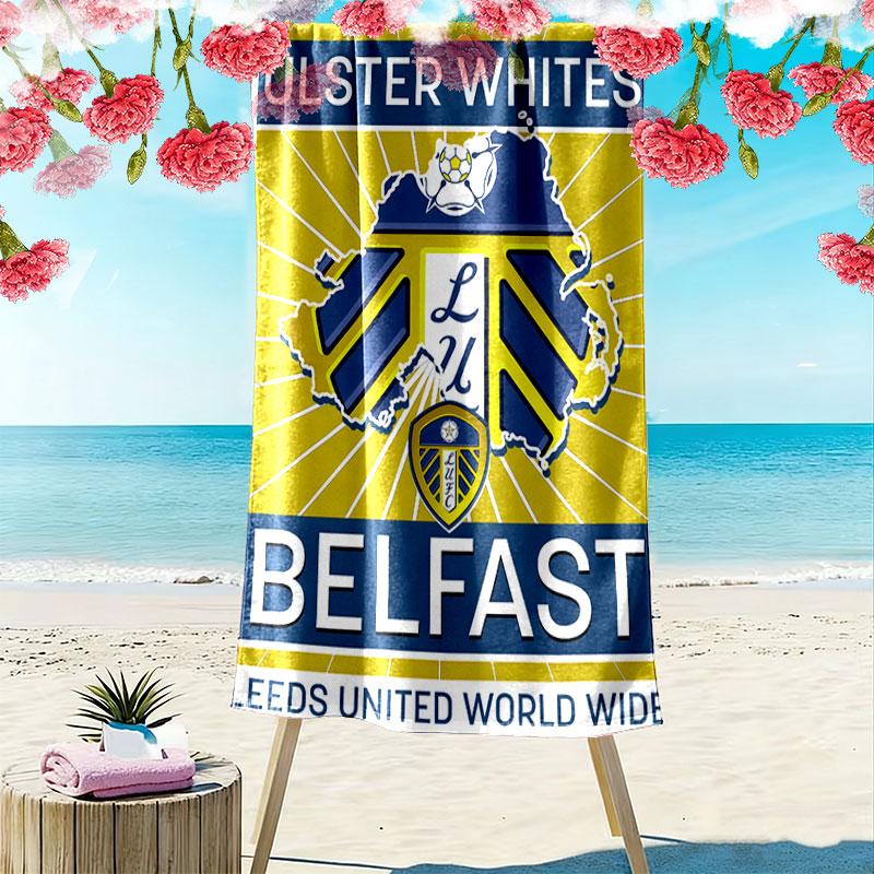 LUFC logo Beach Towel, Large Soft Quick Dry Towel for Beach Camping Swimming