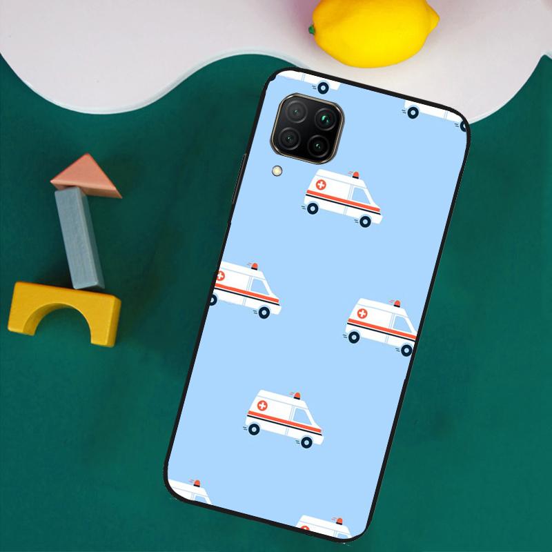 EMT EMS Ambulance For Huawei Nova Y73 Y72 Y70 Y90 Y60 Y61 Y91 12s 12i 11i 8i 9 10 SE P40 Lite P30 P60 Pro Case