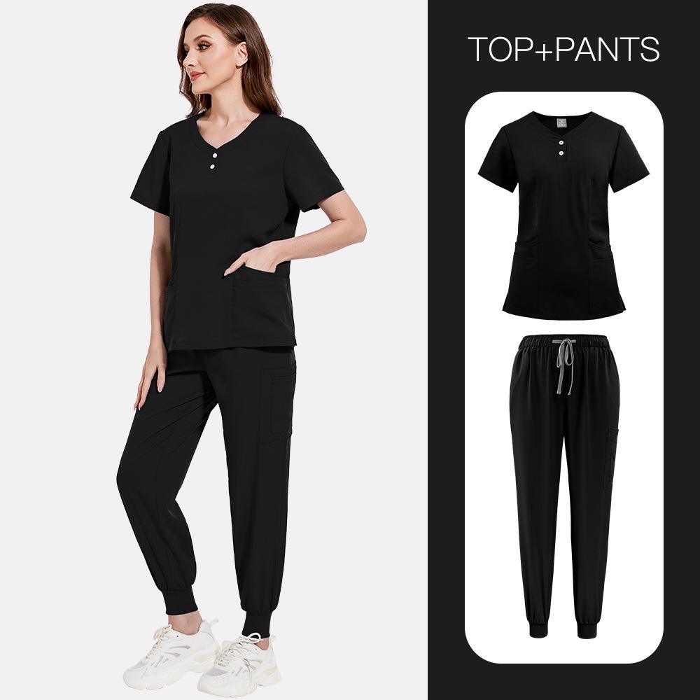 Elastic Medical Clothing Operating Room Short-Sleeved Hand-Washing Clothing Women'S Tops Work Clothing Nurse Clothing Doctor Hand-Brushing Clothing