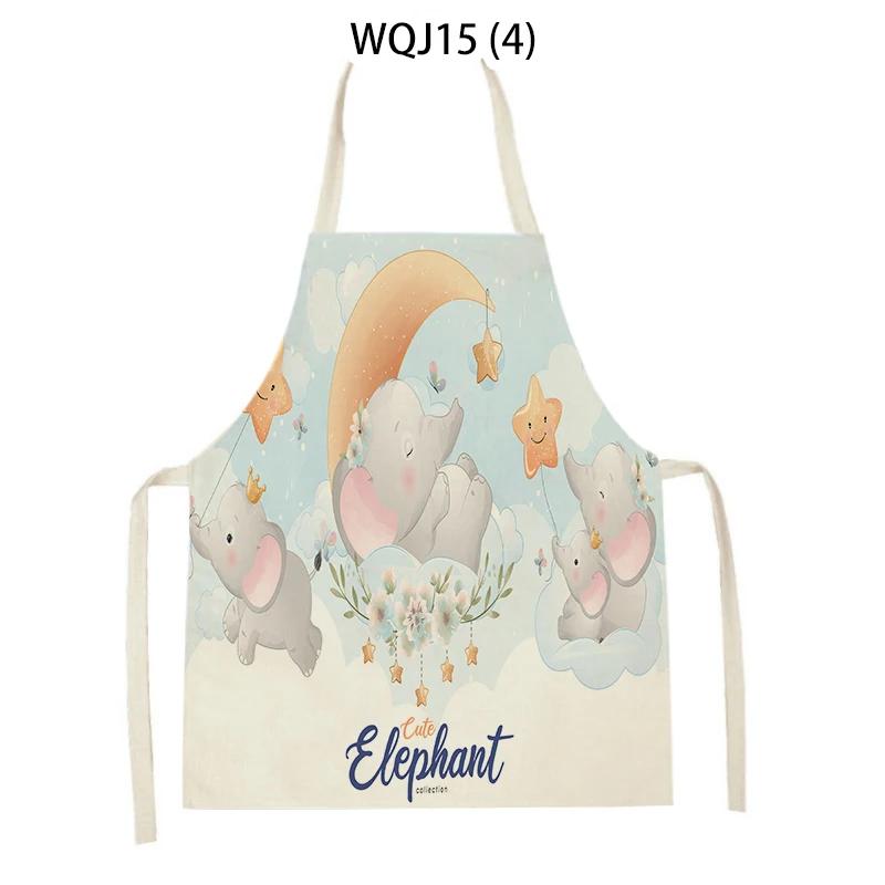 Women Men Animal Style Cooking Kitchen Aprons Koala Bear Hedgehog Fox Printed Home Sleeveless Aprons Cleaning Supplies