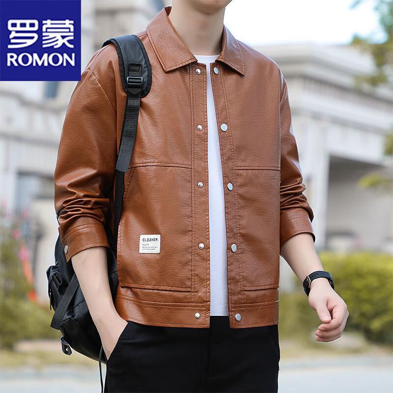 ROMON Men's Business Casual Fleece-Lined Jacket