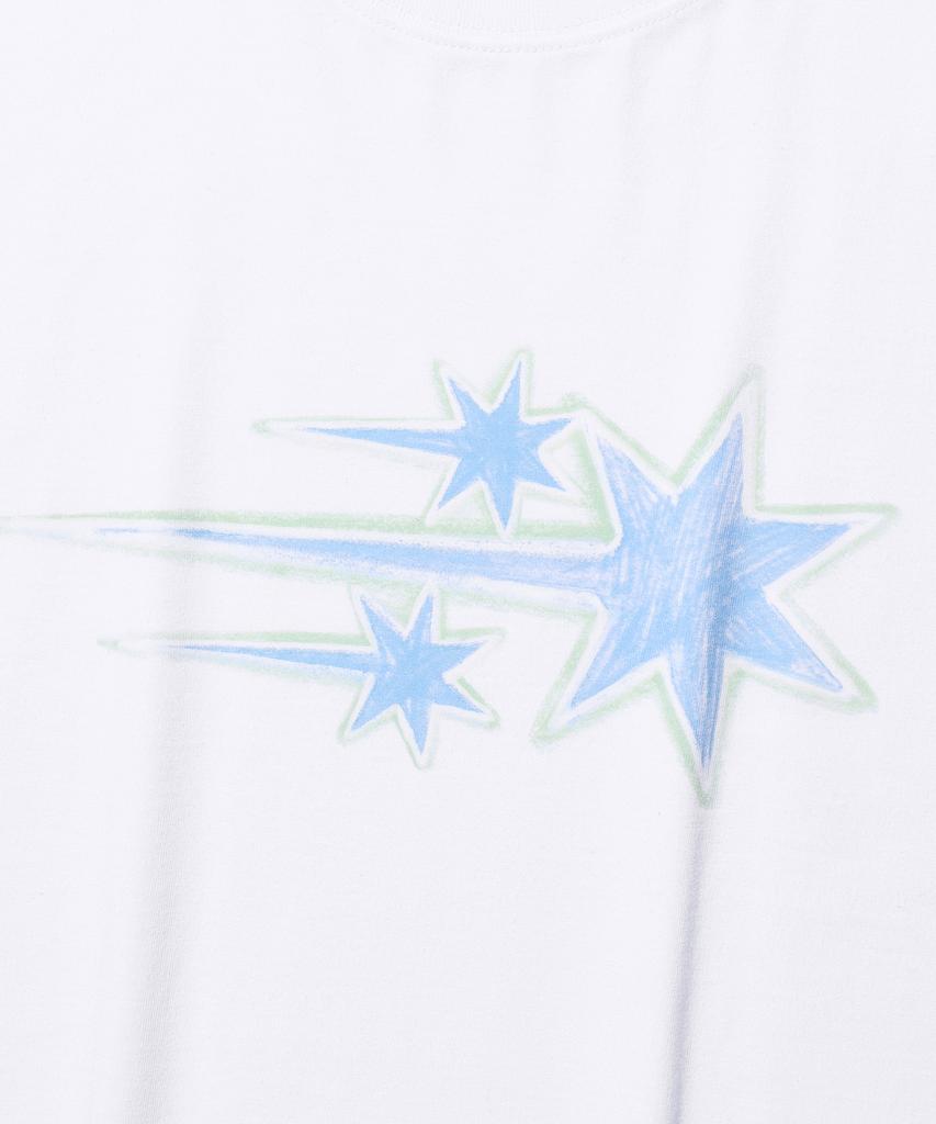 NICEGHOSTCLUB Drawing 3Star Big Crop Tee_White(Ng2Gmft530A)