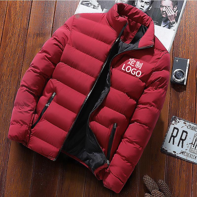 2024 Men's Casual Winter Stand Collar Thick Cotton Jacket Coat