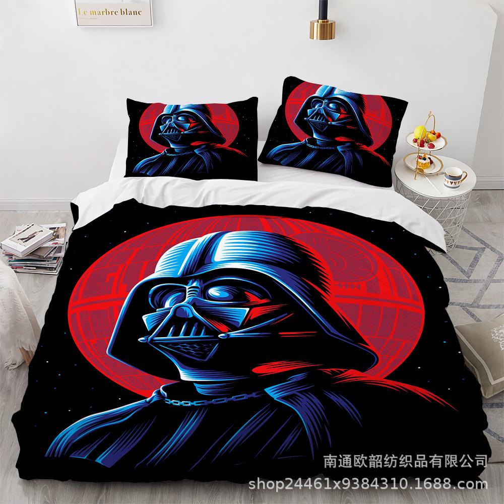 

Дарт Вейдер Зоряні війни Комплект 3D Цифровий друк Потерта ковдра Постільна білизна Набір з трьох предметів AU Double 180x210cm