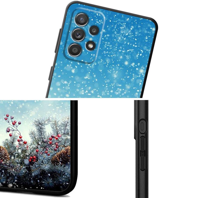 Merry Christmas Snow Winter Case for Samsung Galaxy A13 A52 5G A72 A21s A11 A22 A32 A51 4G A71 A12 A73 A53 TPU Soft Silicone Bag