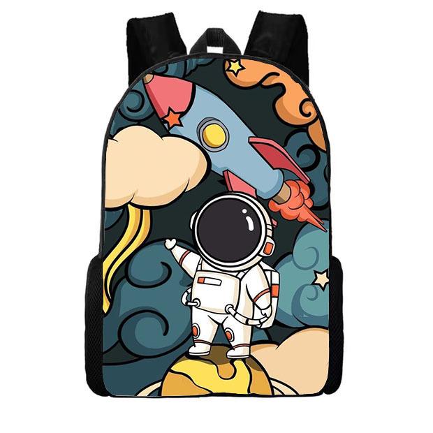 Astronaut Backpack Primary And Secondary School School Bag Grade 1-6 Backpack Creative Printed Backpack