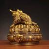 Brass Cornucopia Golden Toad Ornaments Crafts Home Store Living Room Office Opening Gifts Decorations