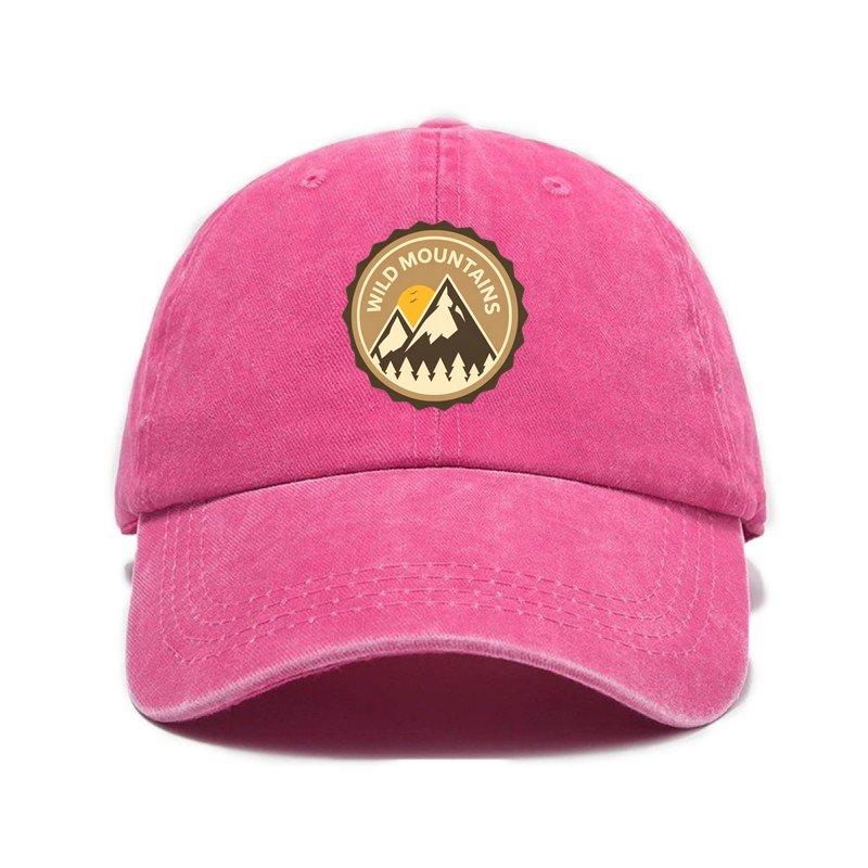 Unisex baseball cap trendy print mountain tree sun pattern daily casual peaked cap versatile outdoor travel hat