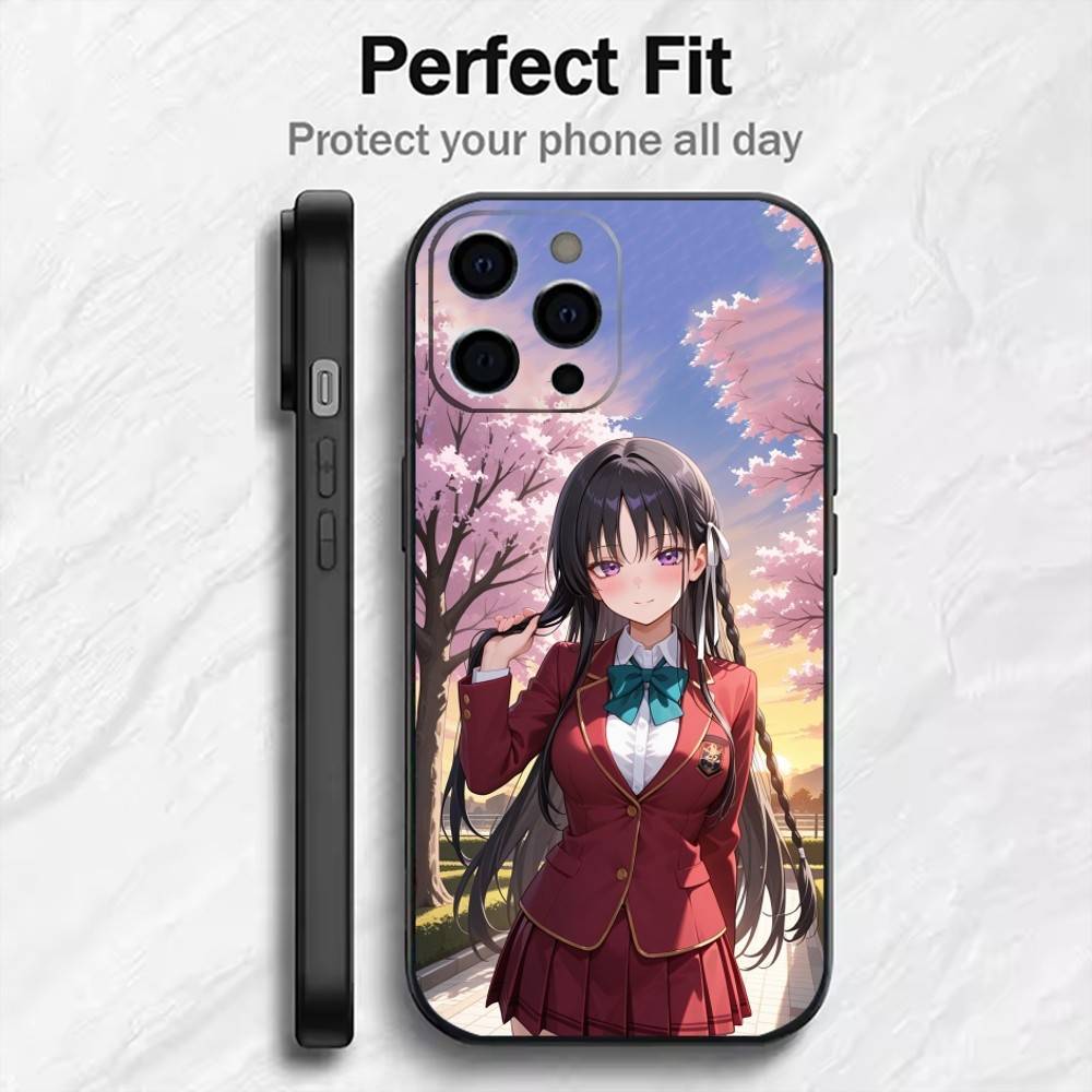 

H-Horikita S-Suzune Anime Phone Case For iPhone17,16,15,14,13,12 Plus,Max Soft Silicone Black Cover iPhone17PRO
