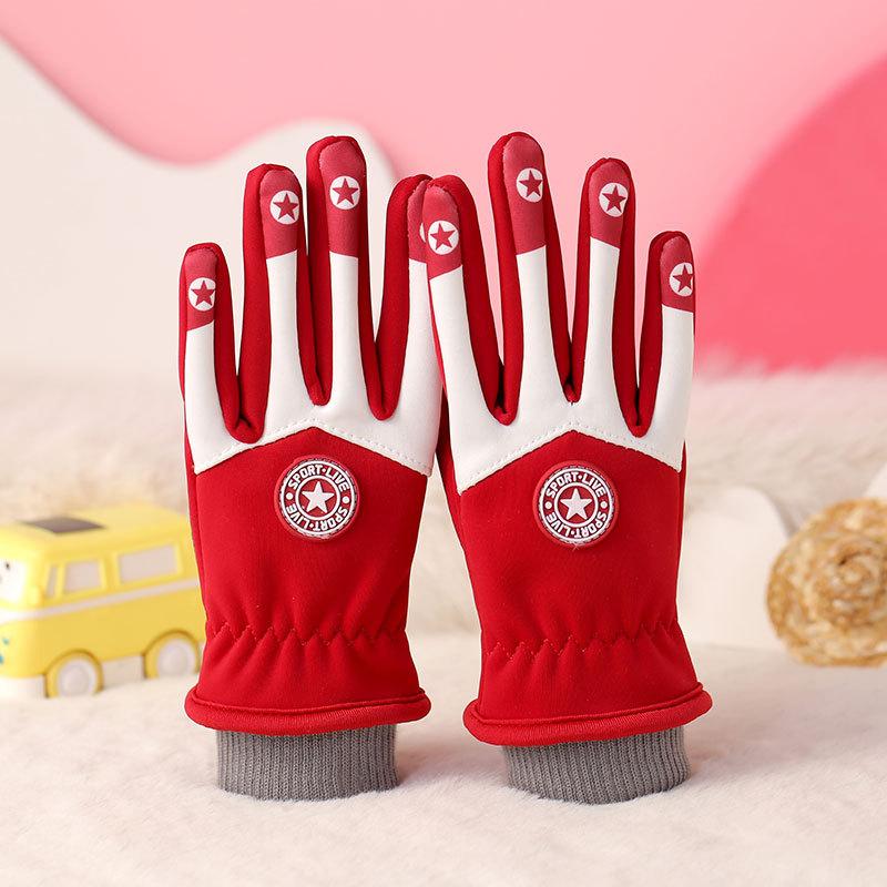 Children's Winter Gloves Cycling Gloves Waterproof Gloves Outdoor Cycling Warm Gloves Non Slip Gloves Roller Skating Gloves