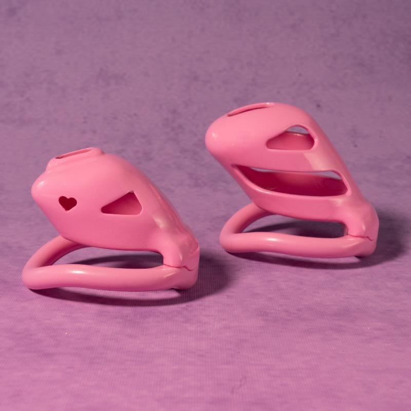 Men's Heart-shaped Pattern Chastity Lock Lightweight Breathable Embedded Invisible Small Lock Core Pseudo Female Restraint