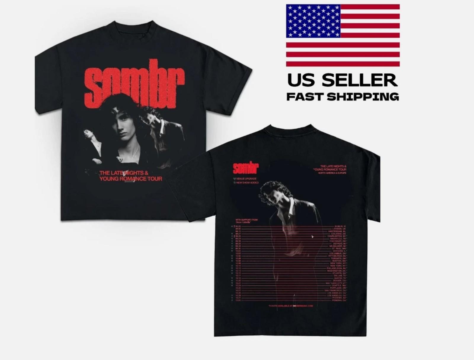 Sombr the Late Nights Young Romance Tour North America and Europe Tour T-shirt L