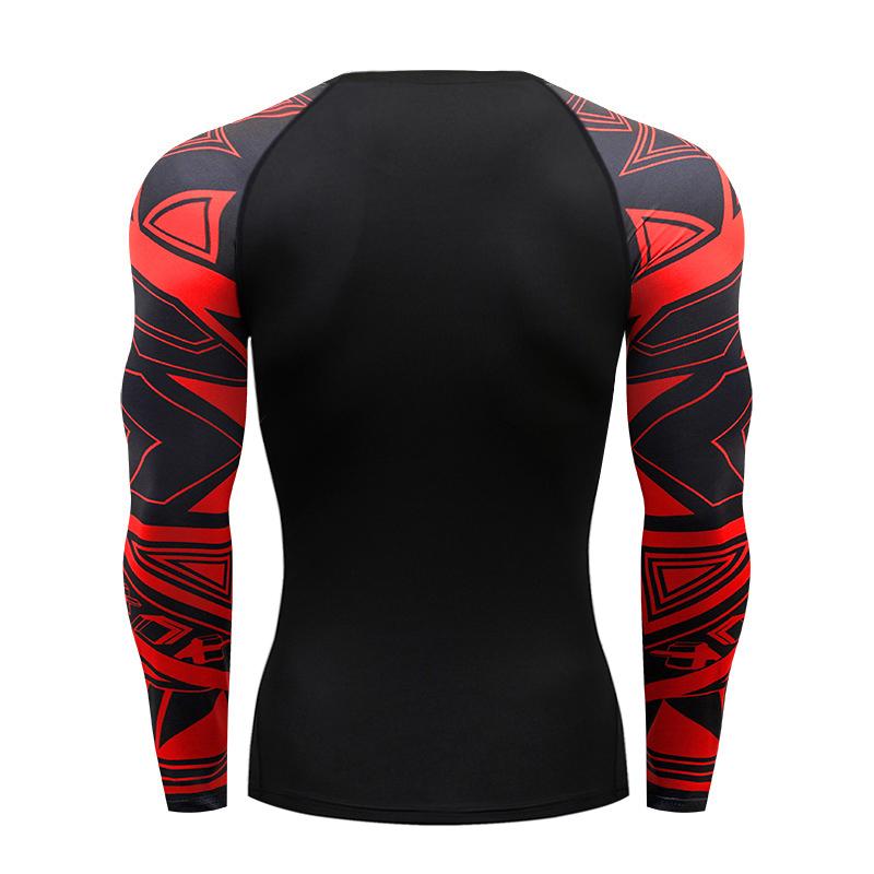 MMA póló Férfi Rashguard Hosszú ujjú Muay Thai Pólók Gi BJJ Jiu Jitsu MMA Kompressziós Póló Fitness Edzőterem Boksz Mezek