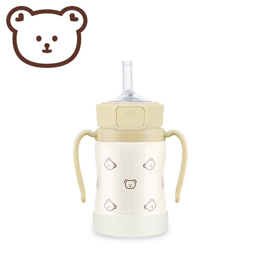 Grosmimi One-Touch Stainless Steel Straw Cup (200ml)