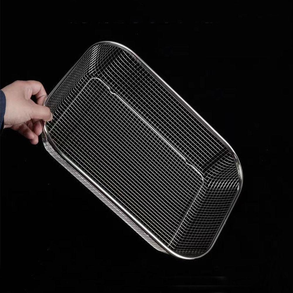 Stainless Steel Washing basket Square Storage Baskets New Mesh Colander