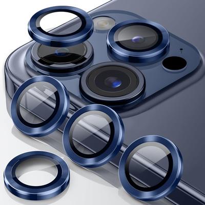 Of Camera Lens Cover Compatible with iPhone 15 15 Pro Max Camera Protection Aluminum Alloy Tempered Glass iPhone 15 Pro Max Camera Film Scratch