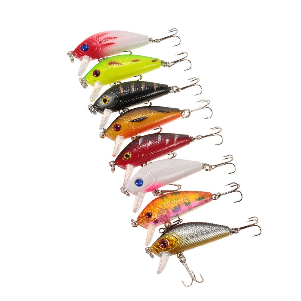 43pcs Assorted Size Minnow Fly Fishing Lures Pencil Popper Crankbaits Carp Fishing Wobbler Suspending Artificial Hard