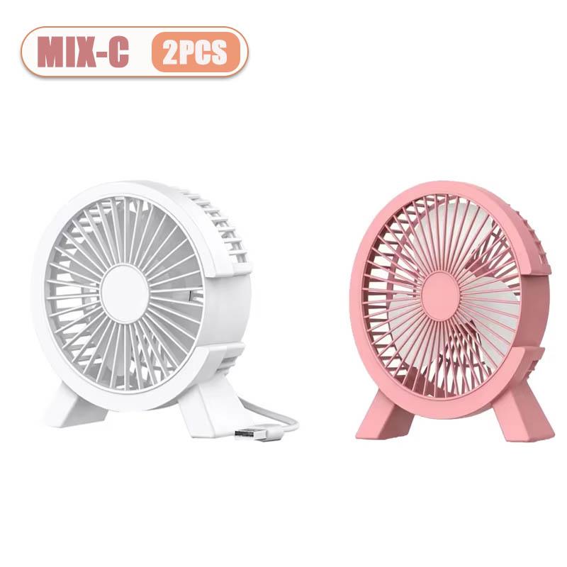1/2/4PCS Quiet Desktop Fan for Students High Velocity Small Table Fan with USB Powered for Dormitory Bedroom Office Cooling