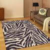 VIKAMA Tierfellmuster Teppich Zebra- und Tigerstreifen Teppich Weicher und bequemer Teppich für Schlafzimmer und Wohnzimmer Heimdekoration
