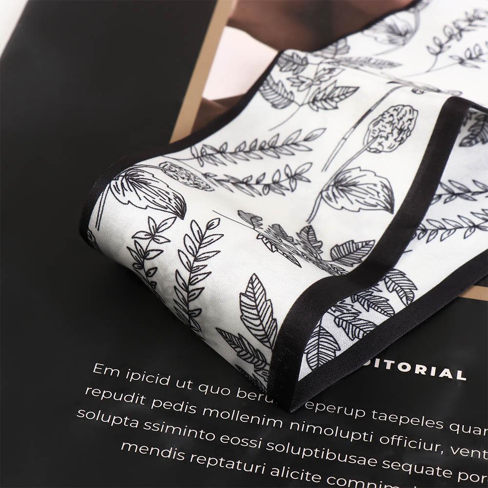 Headscarf Sweet Neck Scarf Hair Bands Satin Silk Scarf Flower Printed Scarf Women Hair Ribbon