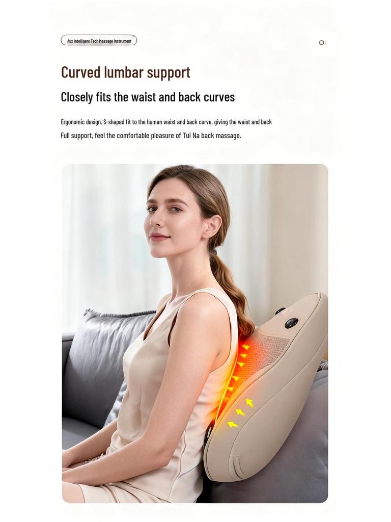 AUX Multifunctional Electric Neck, Back, and Shoulder Massager Pillow