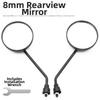 1Pair Black 8mm/10mm Rigth Thread Electric Scooter Rearview Mirror