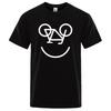 Bicycle Reverse Letter Funny Printing Men Women T Shirts Fashion Comfortable Top Regular Sleeve Short Sleeve Large Size Tshirts