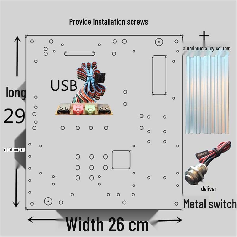Transparent Acrylic ITX Open-Frame Case for DIY PC Builds