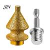 Quartz Drill Bit Diamond Chamfering for Grinder, 4-in-1 Hole Saw, Beveling Grinding Head Arc Trimming Chamfering/Hole Enlarging/Polishing/Arc