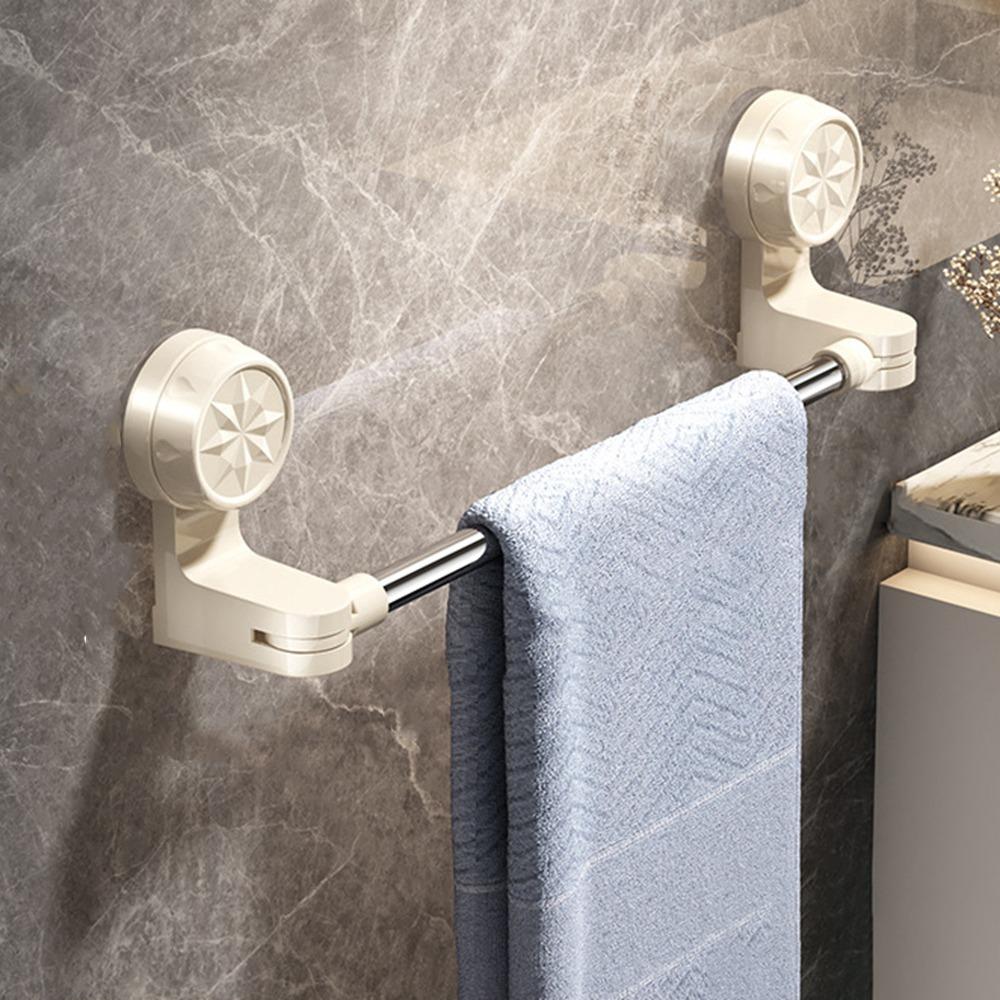 Adjustable Suction Cup Towel Rack Plastic Towel Storage Shelf Durable Shoe Rack Bathroom