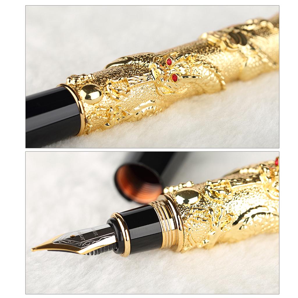 JINHAO Dragon Heavy Fountain Pen Clip 0.5mm Broad Nib 18KGP Business Men JINHAO Dragon Heavy Fountain Pen Clip 0.5mm Broad Nib 18KGP Business Men