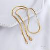 18K Gold-Plated Titanium Steel Snake Bone Necklace - Women's Minimalist Choker