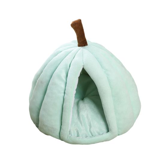 

Yousheng Pumpkin Cat Bed with Removable Washable Cushioned Pillow Winter Warm Small Medium Dog Cat Pet Cave House Indoor Kitten Puppy Sleeping Nest S зелений