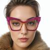 Large Computer Glasses Frame Women Men Cat Eye Anti Blue Light Square Eyewear Blocking Glasses Optical Spectacle Eyeglasses
