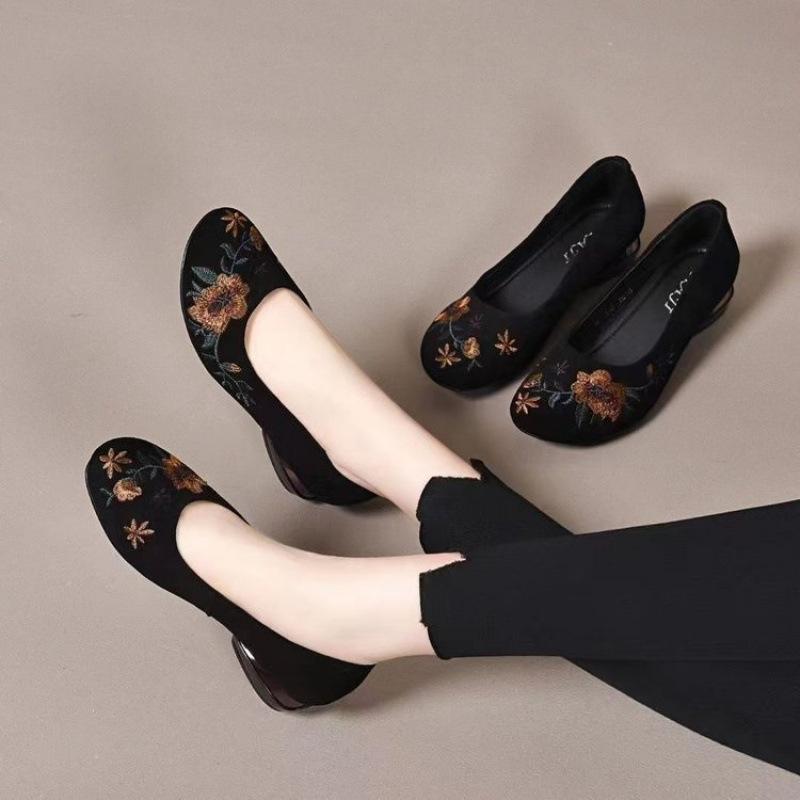 Round-toe Shoes, Low-heeled Shoes, Shallow-toe Shoes, Women's Shoes