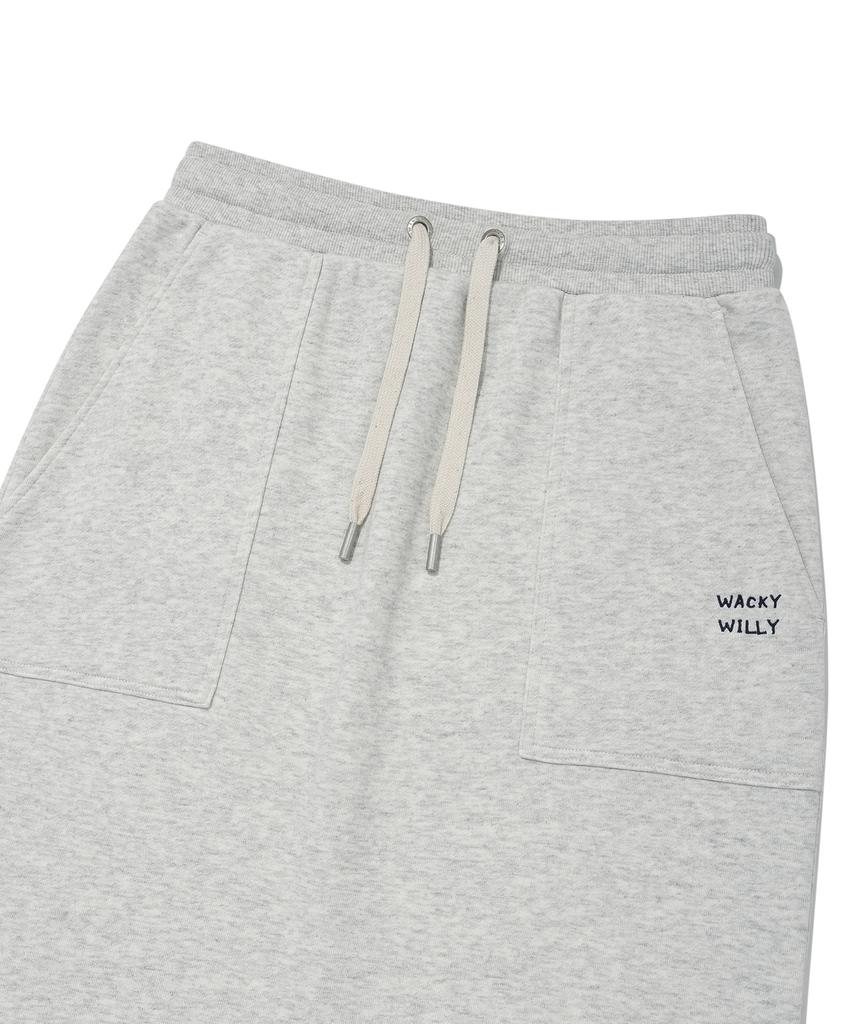WACKY WILLY Women'S Sweat Skirt Oatmeal