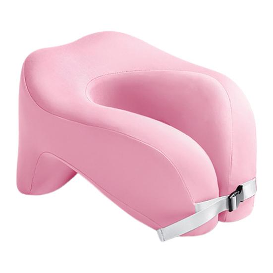 U-förmiges Kissen, Memory Foam, dick, elastisch, langsam zurückfedernd, Nackenkissen für unterwegs, verstellbares Band, Schmerzlinderung, Nackenstütze für lange Flüge, Nickerchenkissen fürs Büro