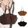 Bolso de Mano de Cuero Suave Gamuza de Lujo para Mujer Bolso de Hombro de Gran Capacidad Bolsos de Mano Bolso de Almacenamiento con Forma de Ala Fashi Bolso de Compras Chic
