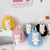 Adorable Children's Mini Backpack Soft Plush Rabbit Design Lightweight Shoulder Bag