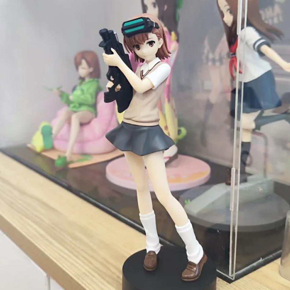 17cm Anime A Certain Magical Index Misaka Mikoto Railgun Girl Anime Figure PVC Action Figures Model Anime Cartoon Model Toy Gift
