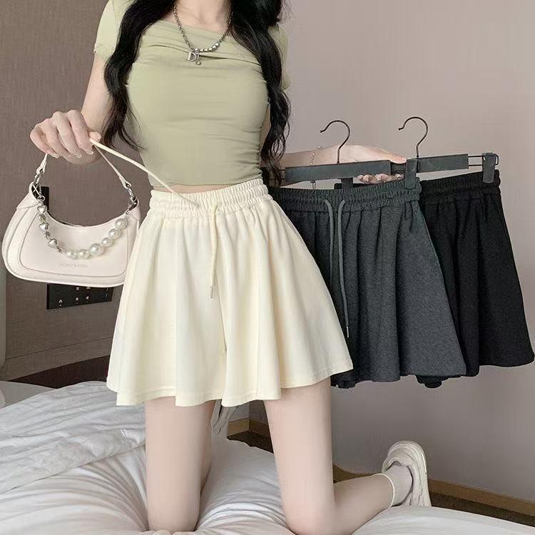 

Women s Yellow Polka Dot High Waist Puffy A-Line Skirt - Summer Petite Flower Bud Layered Design XS 50-70 lbs