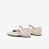 Bata Sheepskin Mary Jane Shallow Women's Vintage Elegant Versatile Flats