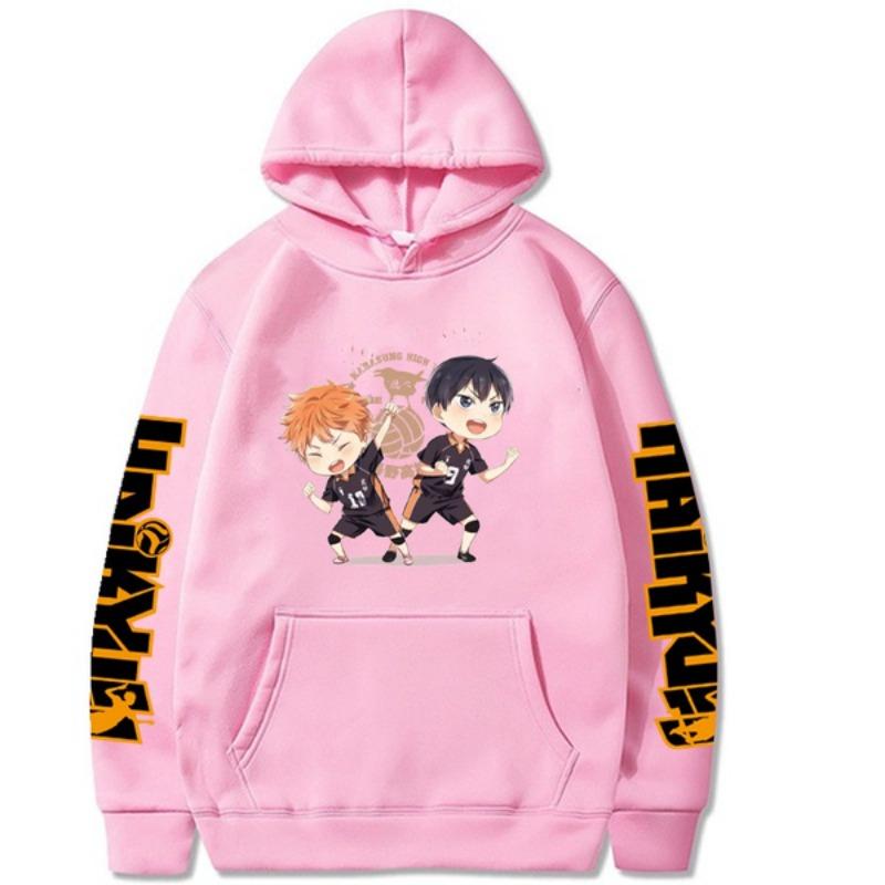 Japan Anime Haikyuu Shoyo Hinata and Tobio Kageyama Graphic Printed Hooded Men Women Manga Hoodies Casual Pullover Sweatshirt