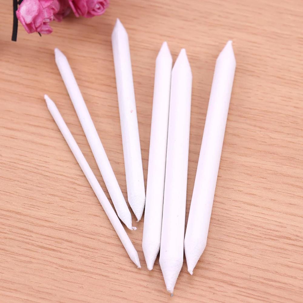 Double Head Rice Paper Tortillon Smudge Stick White Drawing Pen Sketching Pencil Blending Stick