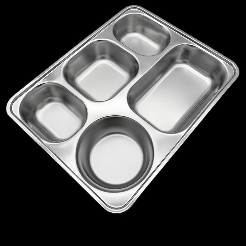 Linpan 304 Stainless Steel Divided Lunch Tray