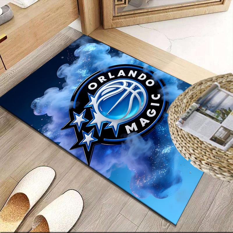 Orlando Basketball Teppich, Küchenteppiche, Yogamatte, Rutschfeste Matten, Teppich für Badezimmer, Wohnzimmer Schlafzimmer, Campingteppiche Weihnachtsgeschenk