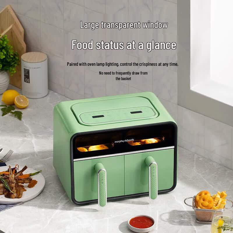 Morphy Richards 8L Dual-Korb Visueller Heißluftfritteuse CN-Stecker (Adapter enthalten)