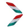 CLISPEED 2 Pairs Body Sticker Vehicle Decal Car Decal Car Emblem Italy Sticker Italian Flag Sticker Aluminum Alloy Glue